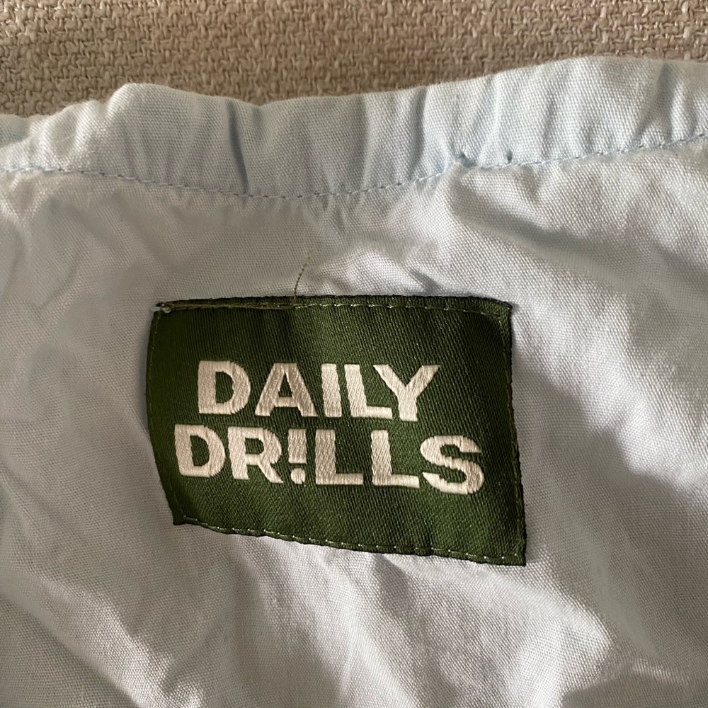 Daily Drills Poplin Tie Top XS/S Light Blue - Picture 4 of 6